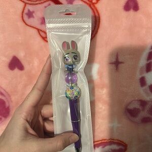 Cute Bunny Pen with Purple Accents